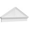 Ekena Millwork Peaked Cap Sunburst Architectural PVC Combination Pediment, 48"W x 18-7/8"H x 2-3/4"P (Pitch 6/12) PEDPC048X190PKC01 - alternate 1